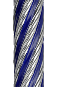 Stranded Wire Rope w/ Intertwined Plastic Profiles